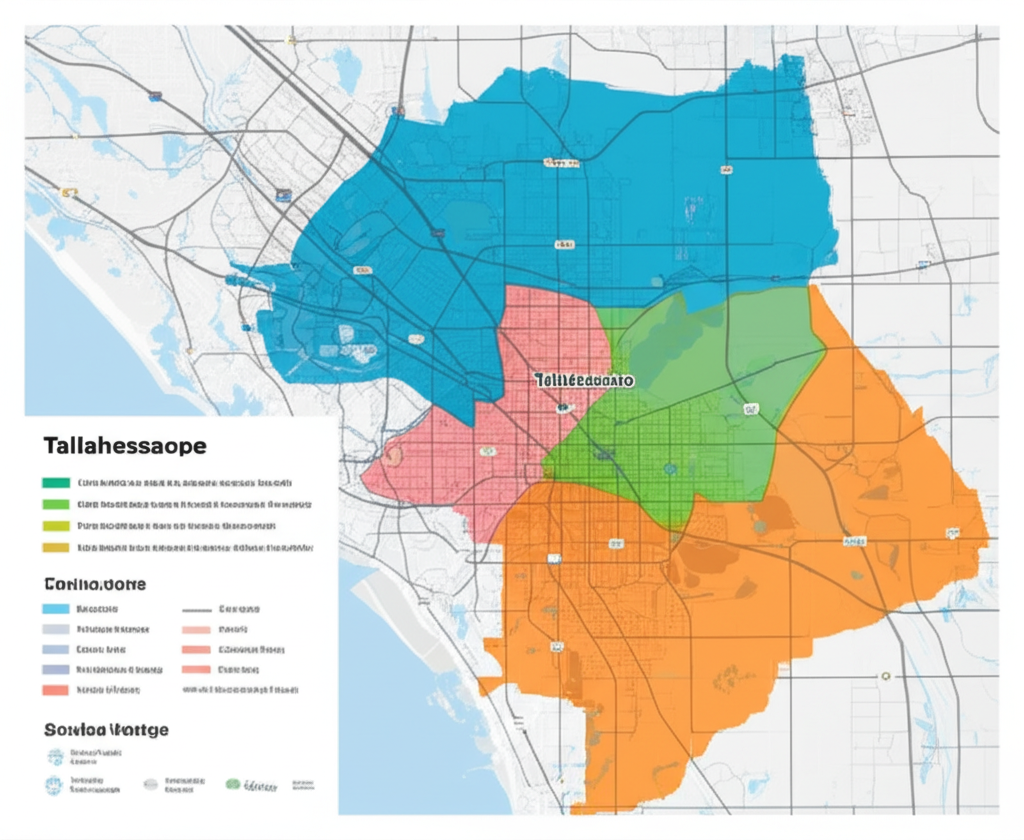 Map of Tallahassee service area